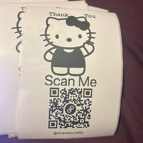 Hello Kitty Personalized 4x6” Closet QR Code Stickers (25) - Picture 3 of 5
